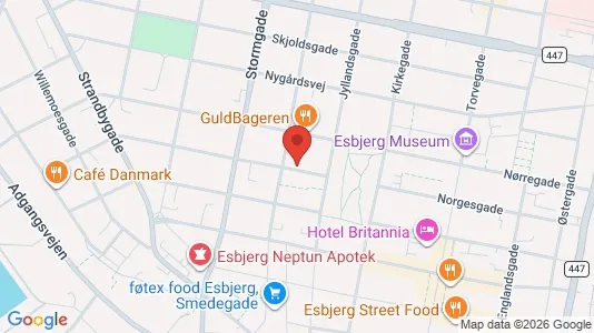 Apartments for rent i Esbjerg Center - kort over placeringen
