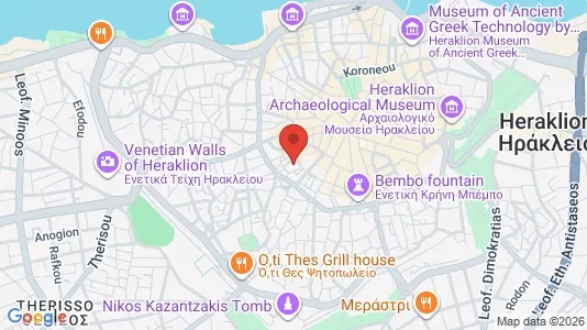 Apartments for rent i Heraklion - kort over placeringen