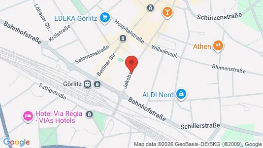 Apartments for rent i Görlitz - kort over placeringen