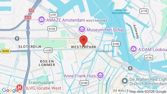Apartments for rent i Amsterdam Westerpark - kort over placeringen