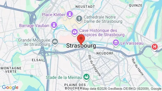 Apartments for rent i Strasbourg - kort over placeringen