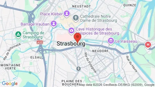 Apartments for rent i Strasbourg - kort over placeringen