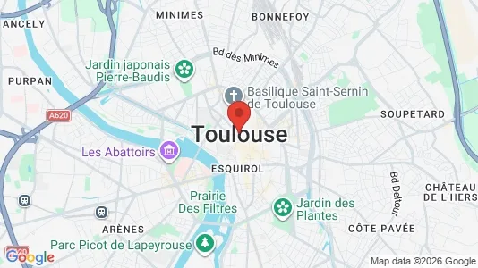 Apartments for rent i Toulouse - kort over placeringen