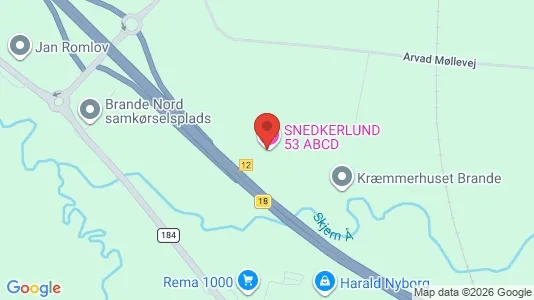 Apartments for rent i Brande - kort over placeringen