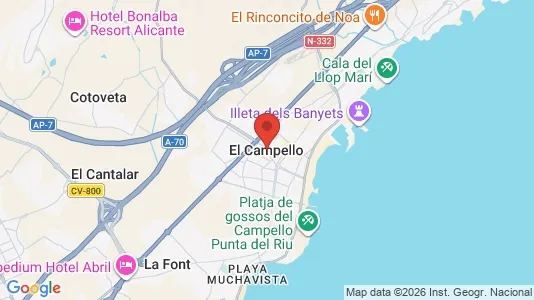 Apartments for rent i El Campello - kort over placeringen
