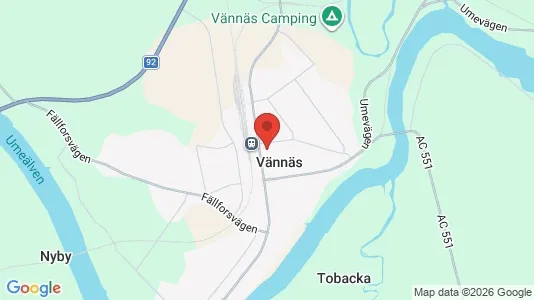 Apartments for rent i Vännäs - kort over placeringen