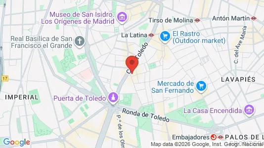 Apartments for rent i Madrid Arganzuela - kort over placeringen