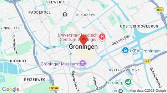 Apartments for rent i Groningen - kort over placeringen