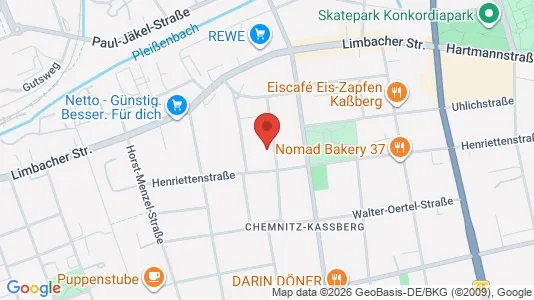 Apartments for rent i Chemnitz - kort over placeringen