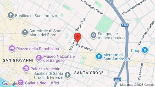 Apartments for rent i Florence - kort over placeringen