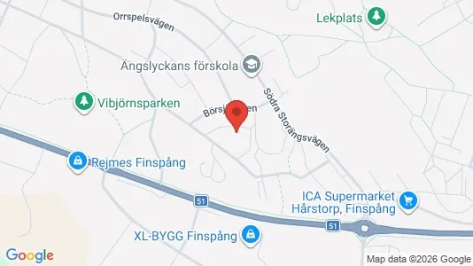 Apartments for rent i Finspång - kort over placeringen