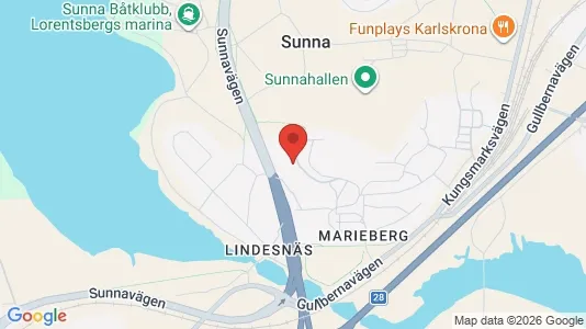Apartments for rent i Karlskrona - kort over placeringen