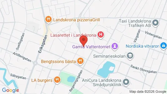 Apartments for rent i Landskrona - kort over placeringen