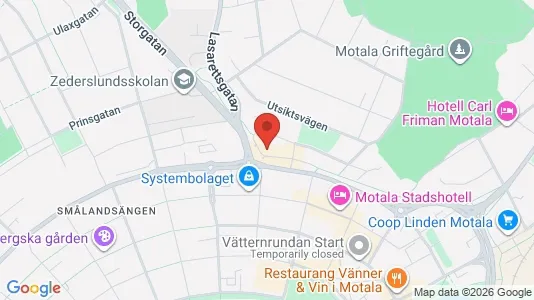 Apartments for rent i Motala - kort over placeringen