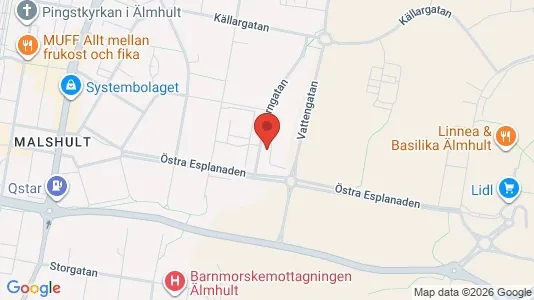 Apartments for rent i Älmhult - kort over placeringen