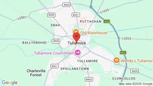 Rooms for rent i Tullamore - kort over placeringen