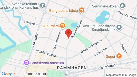 Apartments for rent i Landskrona - kort over placeringen