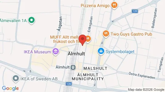 Apartments for rent i Älmhult - kort over placeringen