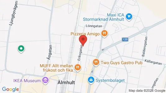 Apartments for rent i Älmhult - kort over placeringen