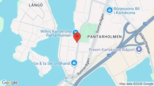 Apartments for rent i Karlskrona - kort over placeringen
