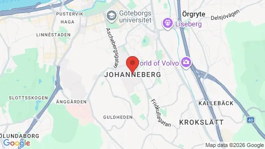 Apartments for rent i Johanneberg - kort over placeringen
