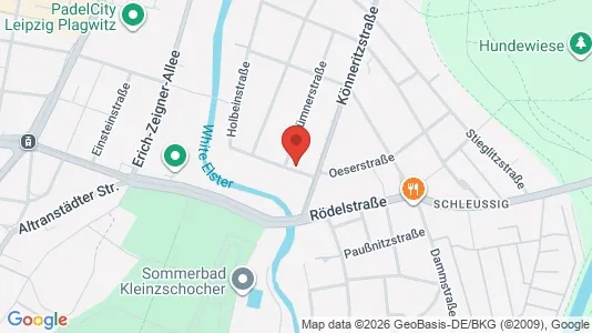 Apartments for rent i Leipzig - kort over placeringen
