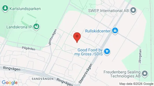 Apartments for rent i Landskrona - kort over placeringen