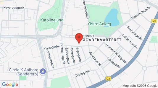 Apartments for rent i Aalborg Center - kort over placeringen