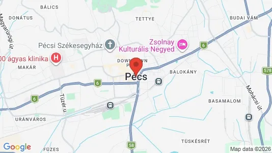 Apartments for rent i Pécsi - kort over placeringen
