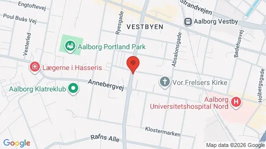 Apartments for rent i Aalborg Center - kort over placeringen