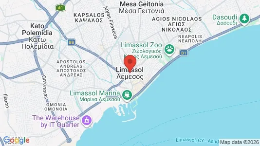 Apartments for rent i Limassol - kort over placeringen
