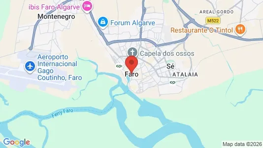 Apartments for rent i Faro - kort over placeringen