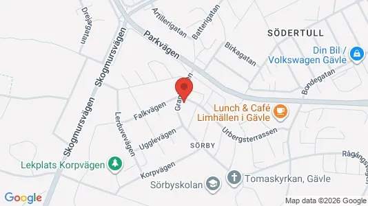 Apartments for rent i Gävle - kort over placeringen