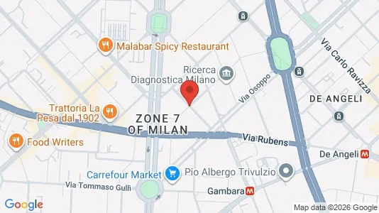 Rooms for rent i Milano Zona 7 - Baggio, De Angeli, San Siro - kort over placeringen