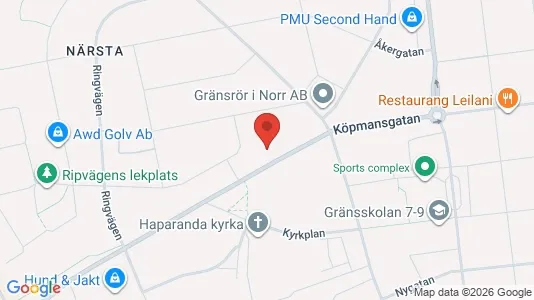Apartments for rent i Haparanda - kort over placeringen