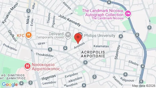 Apartments for rent i Nicosia Strovolos - kort over placeringen