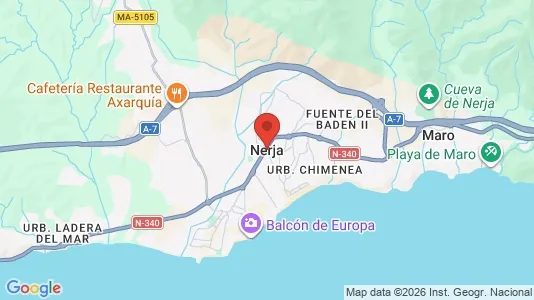 Houses for rent i Nerja - kort over placeringen