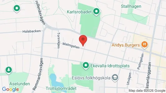 Apartments for rent i Eslöv - kort over placeringen