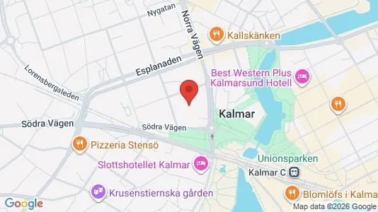 Rooms for rent i Kalmar - kort over placeringen