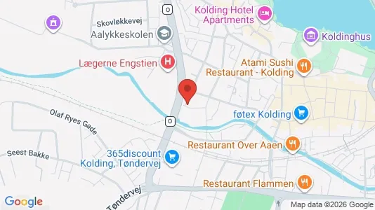 Apartments for rent i Kolding - kort over placeringen
