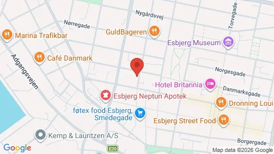 Apartments for rent i Esbjerg Center - kort over placeringen