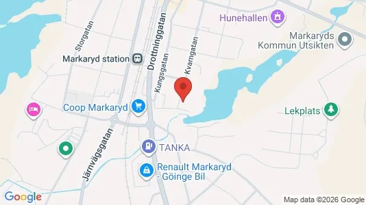 Apartments for rent i Markaryd - kort over placeringen
