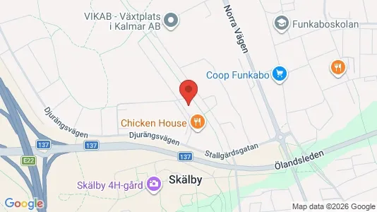Rooms for rent i Kalmar - kort over placeringen