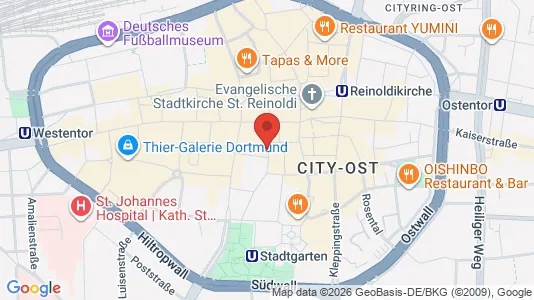 Apartments for rent i Dortmund - kort over placeringen