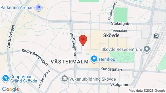 Apartments for rent i Skövde - kort over placeringen