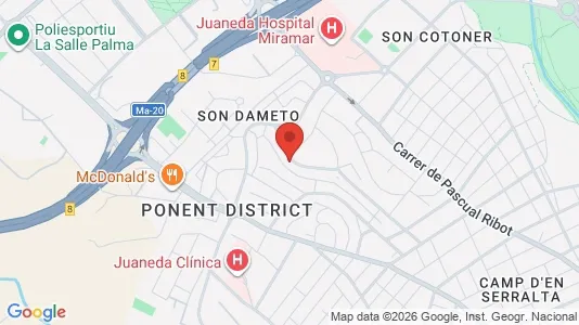 Apartments for rent i Palma de Mallorca - kort over placeringen