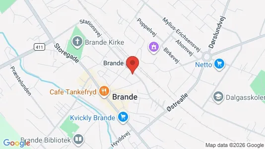 Apartments for rent i Brande - kort over placeringen