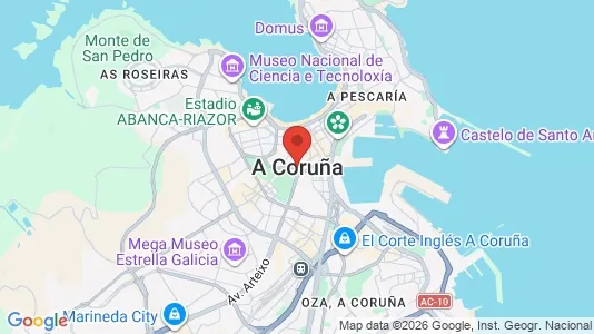 Apartments for rent i A Coruña - kort over placeringen
