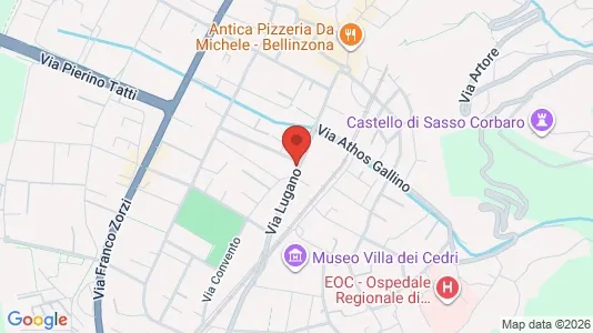 Apartments for rent i Bellinzona - kort over placeringen