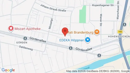 Apartments for rent i Brandenburg an der Havel - kort over placeringen
